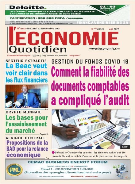 L’Economie International – 22 novembre 2021 Cover