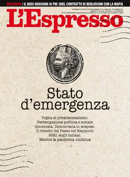 l’Espresso – 19 Dicembre 2021 Cover