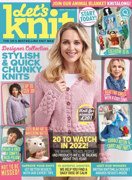 Let’s Knit – Issue 179 – January 2022 Cover