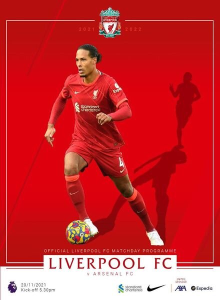 Liverpool FC Programmes – vs Arsenal – 20 November 2021 Cover