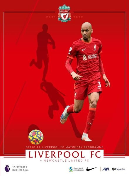 Liverpool FC Programmes – vs Newcastle United – 16 December 2021 Cover
