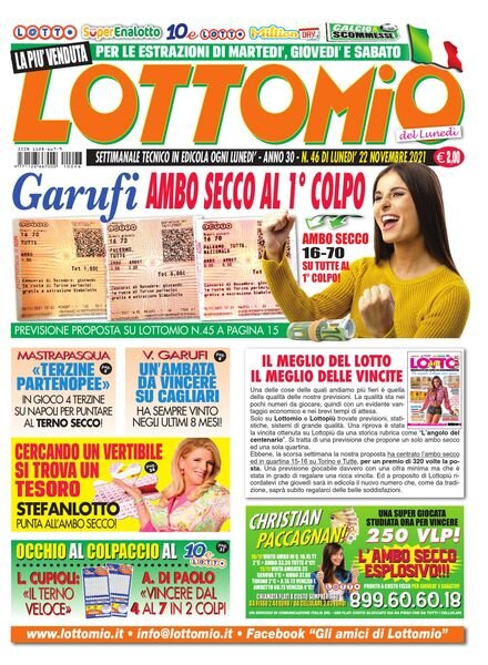 Lottomio del Lunedi – 22 Novembre 2021 Cover