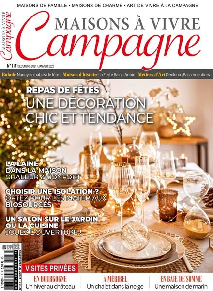 Maisons a Vivre Campagne – Decembre 2021 – Janvier 2022 Cover