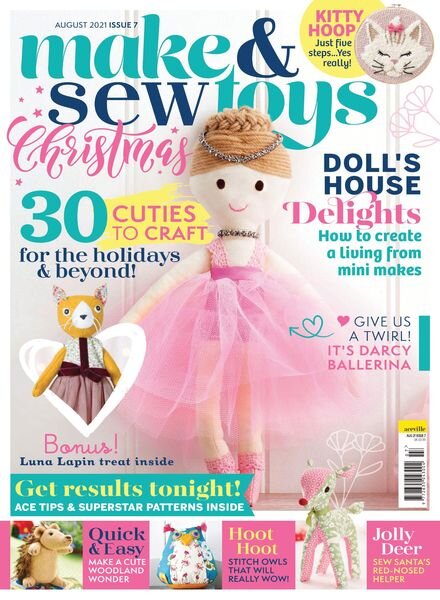 Make & Sew Toys – August 2021 Cover