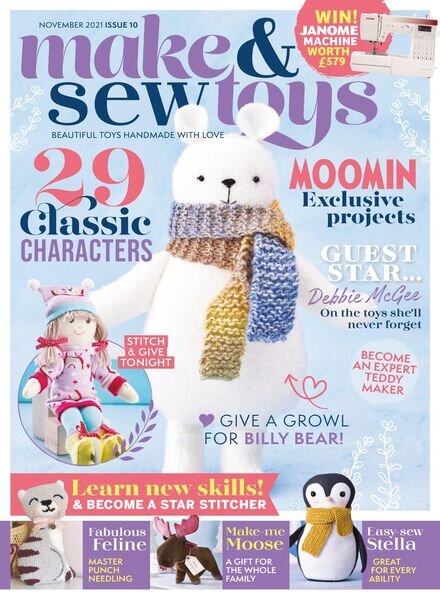 Make & Sew Toys – November 2021 Cover