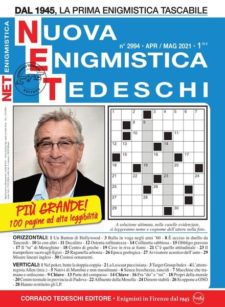 Nuova Enigmistica Tascabile – April 2021 Cover