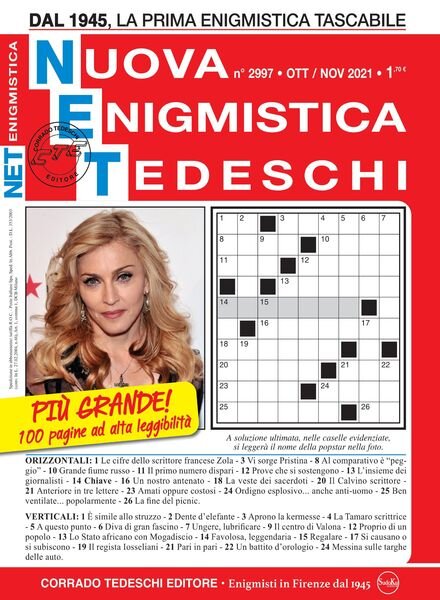 Nuova Enigmistica Tascabile – October 2021 Cover