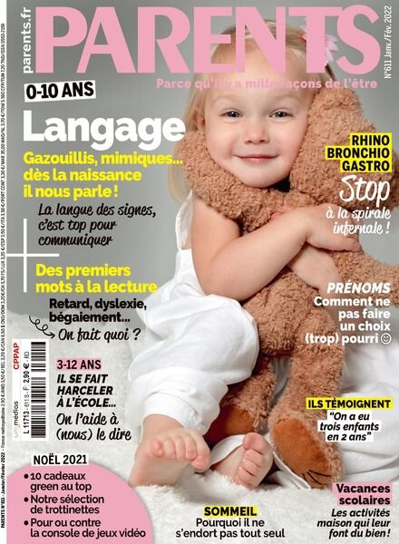 Parents France – Janvier-Fevrier 2022 Cover