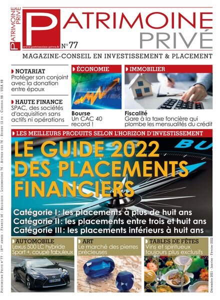 Patrimoine Prive – Decembre 2021 – Fevrier 2022 Cover