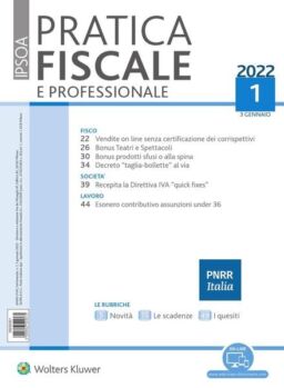 Pratica Fiscale e Professionale – Gennaio 2022