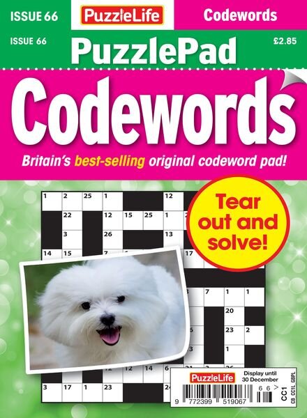 PuzzleLife PuzzlePad Codewords – 02 December 2021 Cover