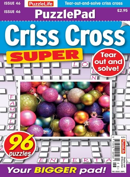 PuzzleLife PuzzlePad Criss Cross Super – 02 December 2021 Cover