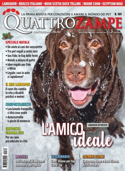 Quattro Zampe – dicembre 2021 Cover