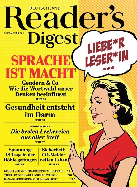 Reader’s Digest – 29 November 2021 Cover