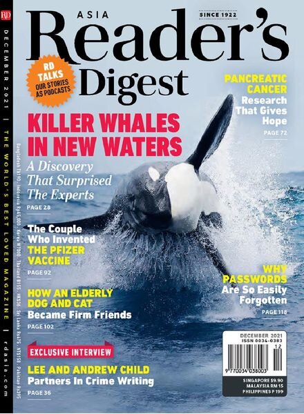Reader’s Digest Asia – December 2021 Cover