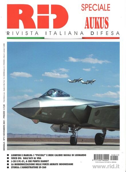 Rivista Italiana Difesa – Novembre 2021 Cover