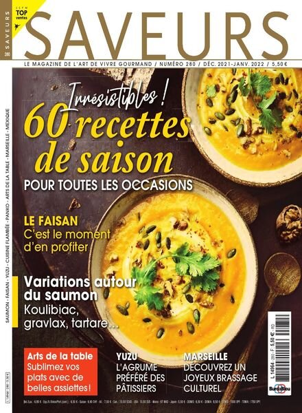 Saveurs France – Decembre 2021 – Janvier 2022 Cover