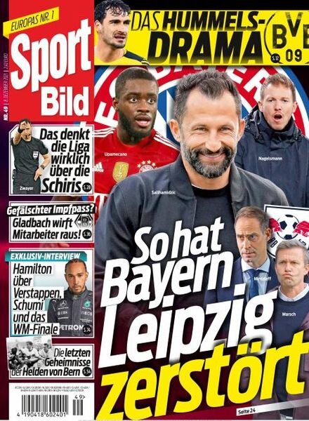 Sport Bild – 08 Dezember 2021 Cover