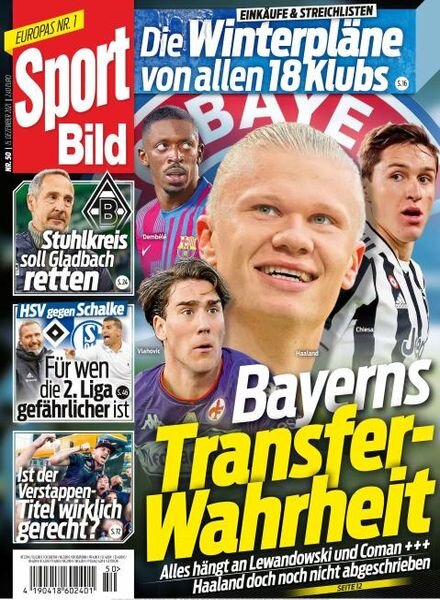 Sport Bild – 15 Dezember 2021 Cover