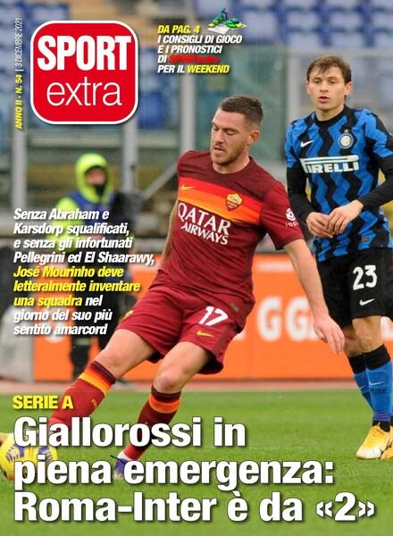 SPORTextra – 3 Dicembre 2021 Cover