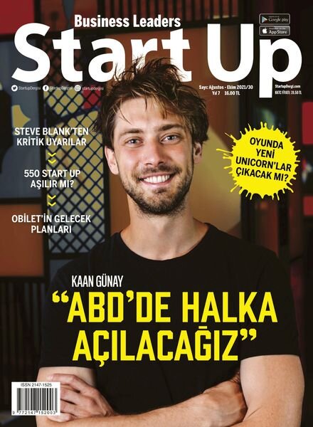 Startup Turkiye – Agustos 2021 Cover