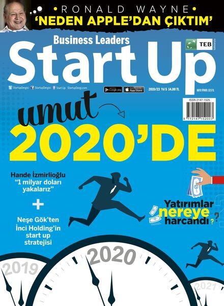 Startup Turkiye – Kasim 2019 Cover