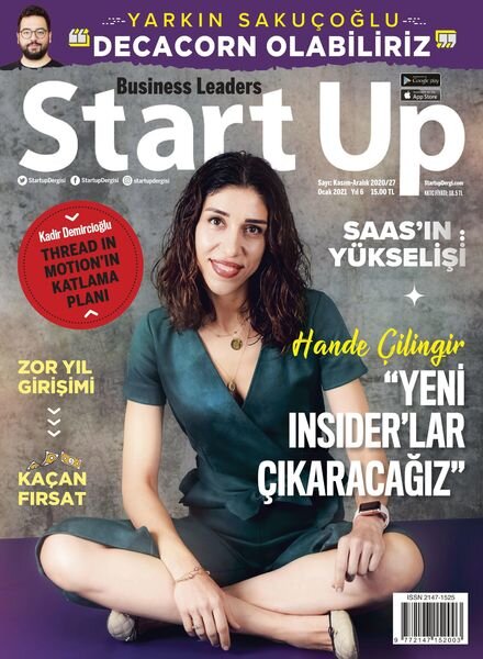 Startup Turkiye – Kasim 2020 Cover