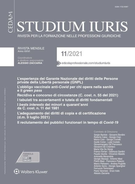 Studium Iuris – Novembre 2021 Cover