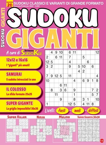 Sudoku Giganti – dicembre 2021 Cover