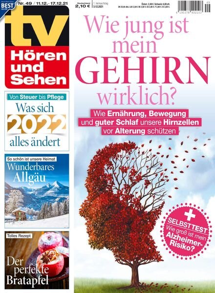 TV Horen und Sehen – 03 Dezember 2021 Cover