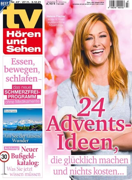 TV HOren und Sehen – 19 November 2021 Cover