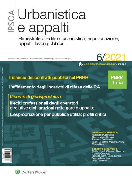 Urbanistica e appalti – Dicembre 2021 Cover