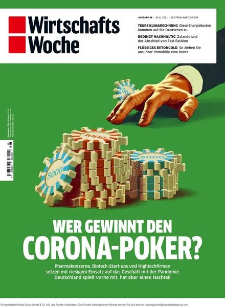 Wirtschaftswoche – 26 November 2021 Cover