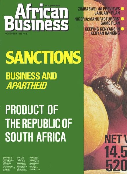 African Business English Edition – November 1985 Cover