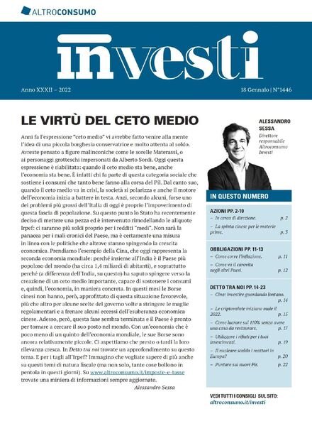 Altroconsumo Investi – 18 Gennaio 2022 Cover