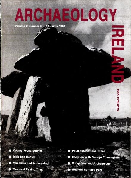 Archaeology Ireland – Autumn 1988 Cover