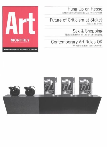 Art Monthly – February 2003 Cover