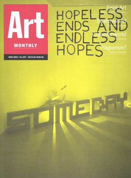 Art Monthly – June 2003 Cover