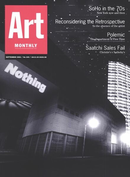 Art Monthly – September 2001 Cover