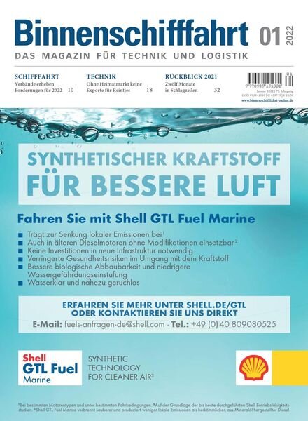 Binnenschifffahrt – Januar 2022 Cover