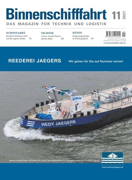 Binnenschifffahrt – November 2021 Cover