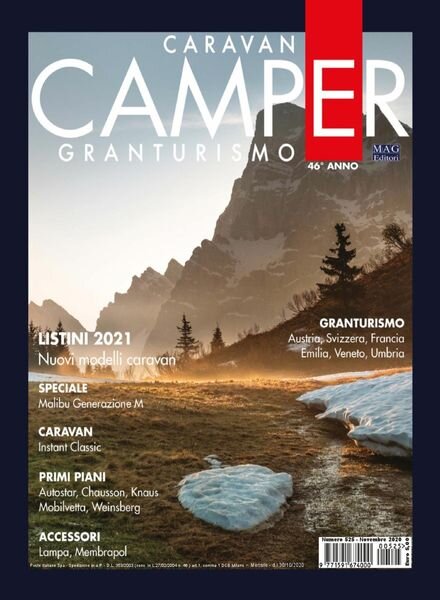 Caravan e Camper Granturismo – Novembre 2020 Cover