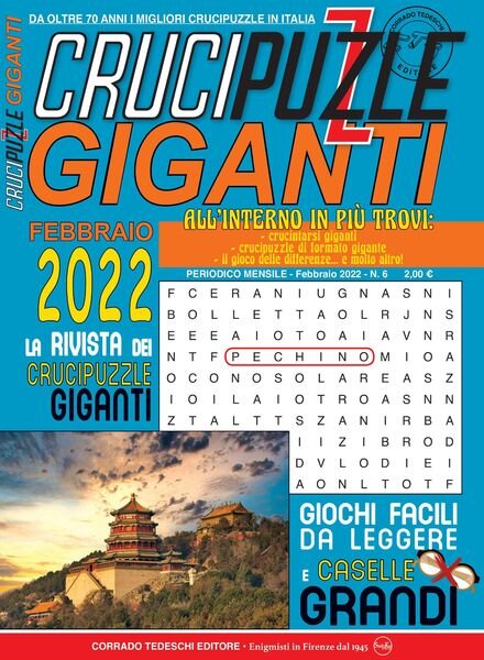 Crucipuzzle Giganti – gennaio 2022 Cover