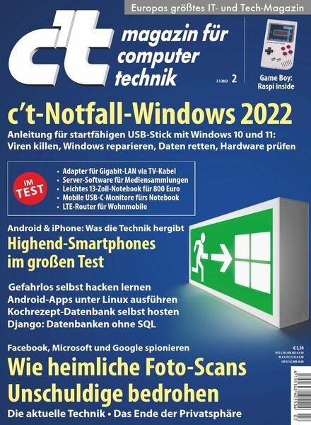 c’t – 03 Januar 2022 Cover