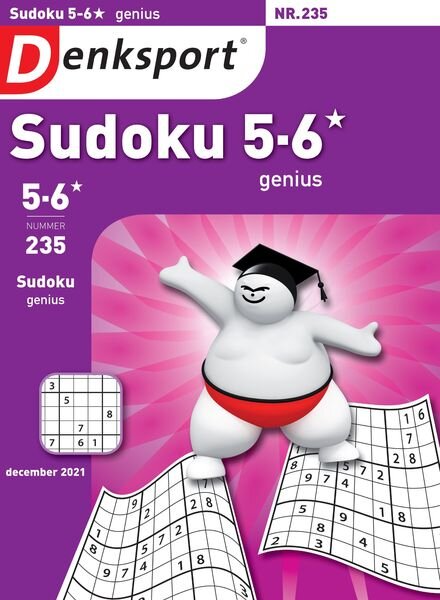 Denksport Sudoku 5-6 genius – 09 december 2021 Cover