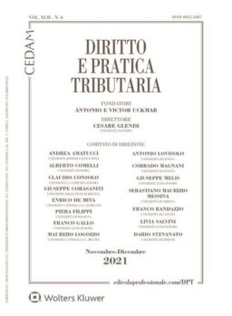 Diritto e Pratica Tributaria – Dicembre 2021