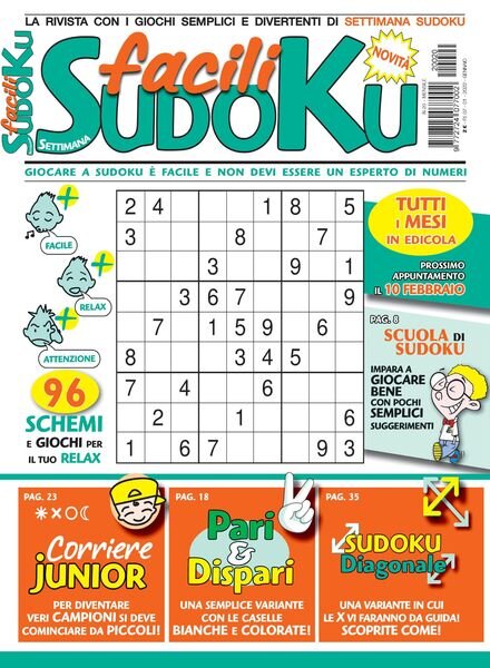 Facili Sudoku – gennaio 2022 Cover