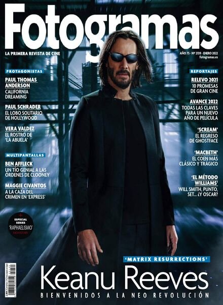Fotogramas – enero 2022 Cover