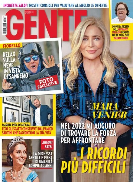 Gente Italia – 15 gennaio 2022 Cover