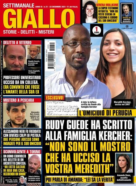 Giallo – 22 Dicembre 2021 Cover